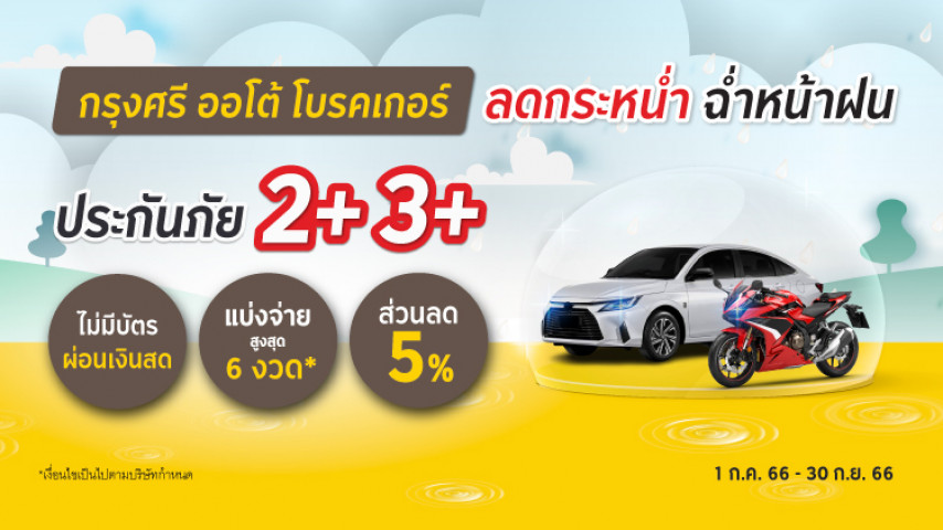 ลดกระหน่ำ ฉ่ำหน้าฝน ประกันภัย 2+ 3+ ลดกระหน่ำ ฉ่ำหน้าฝน ประกันภัย 2+ 3+